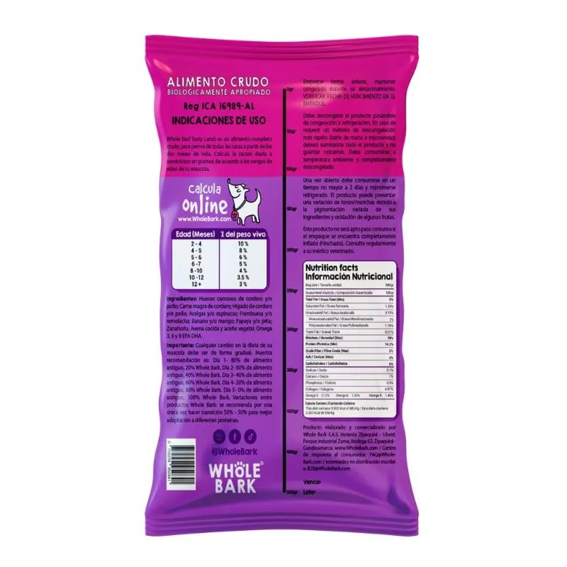 Whole Barf – Tasty Lamb - Imagen 2