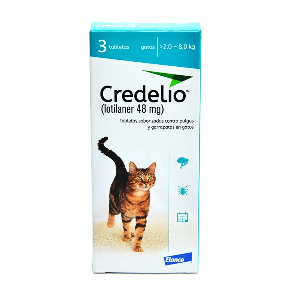 Credelio Antiparasitario para gatos de 2 a 8 kg - 3 Tabletas