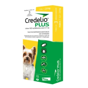 Credelio Plus Antiparasitario para Perros de 1.4 a 2.8 kg - 3 Tabletas