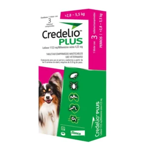Credelio Plus Antiparasitario para Perros de 2.8 a 5.5 kg - 3 Tabletas